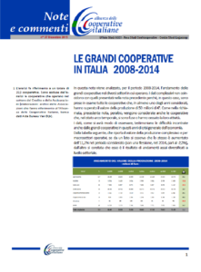 N. 37 – LE GRANDI COOPERATIVE IN ITALIA 2008-2014