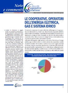 N. 39 – LE COOPERATIVE, OPERATORI DELL’ENERGIA ELETTRICA, GAS E SISTEMA IDRICO