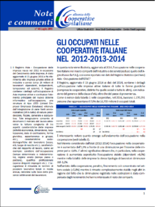 N. 46 – GLI OCCUPATI NELLE COOPERATIVE ITALIANE NEL 2012-2013-2014