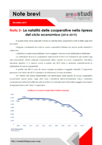 Note brevi – La natalità delle cooperative nella ripresa del ciclo economico (2014-2019) – dicembre 2019